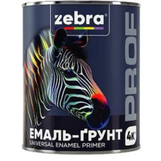 Емаль-грунт універсальна червона 075P Zebra PROF (2,5 кг)