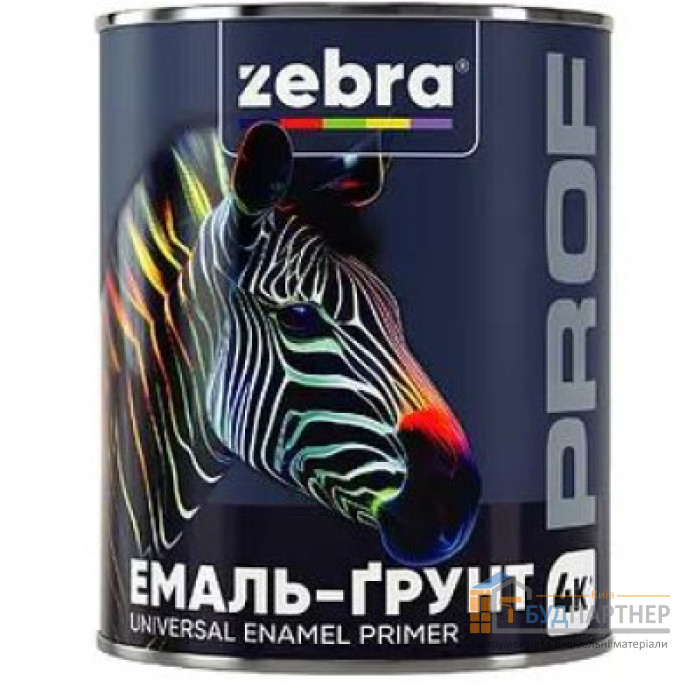Эмаль-грунт универсальная темно-серая 018P Zebra PROF (2,5 кг) - купить в Киеве у Києві