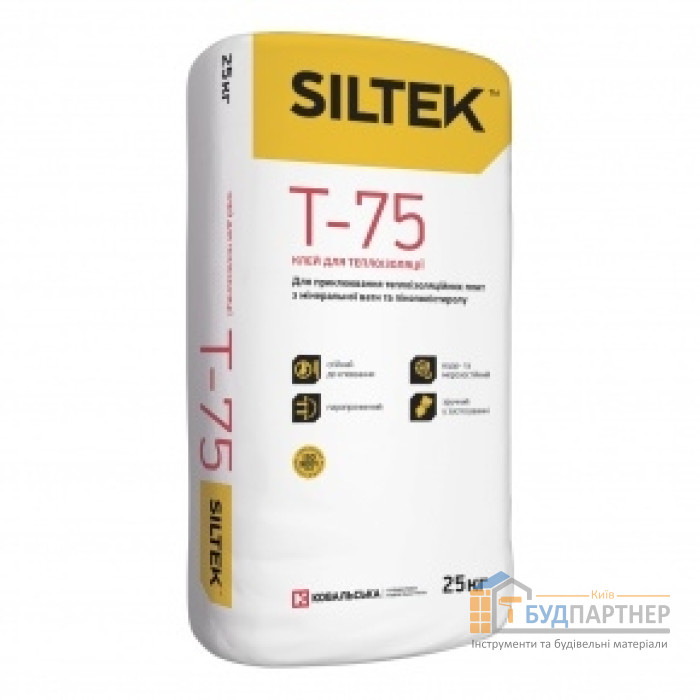 Клей для систем теплоізоляції Siltek T-75 (25 кг) - купити у Києві у Києві