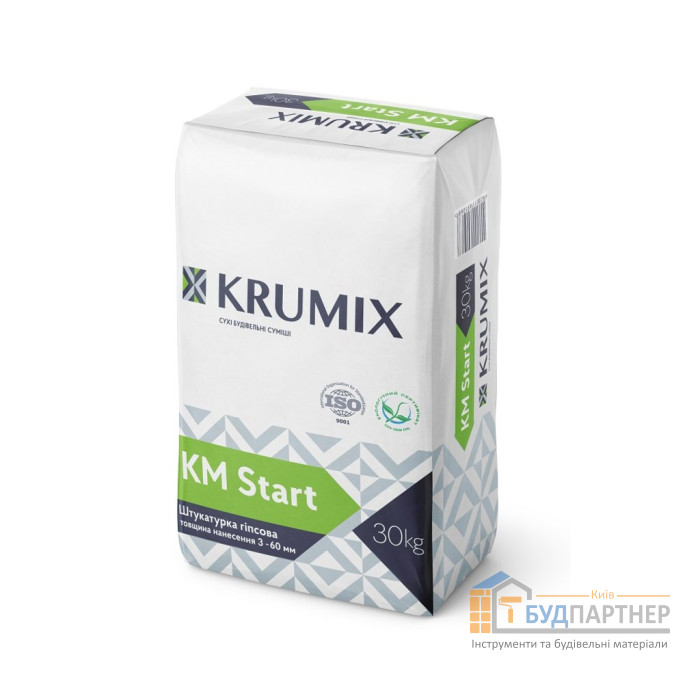 Штукатурка гіпсова KRUMIX KM Start (30 кг) - купити у Києві у Києві