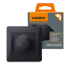 Світлорегулятор Videx Binera 600Вт (чорний графіт)