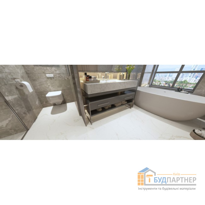 Вінілова плитка з підкладкою APRO ST-805 Carrara Marmor 610х305 мм (1,6745 м2/уп) - купити у Києві у Києві
