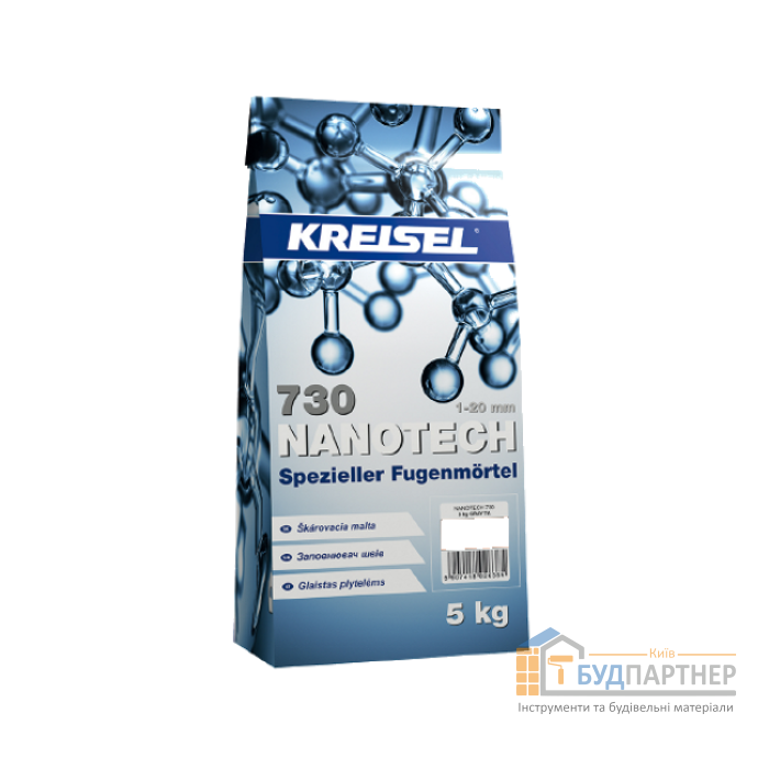 Затирка для швів плитки Kreisel Fuga Nanotech 730 біла 2А (5 кг) - купити у Києві у Києві