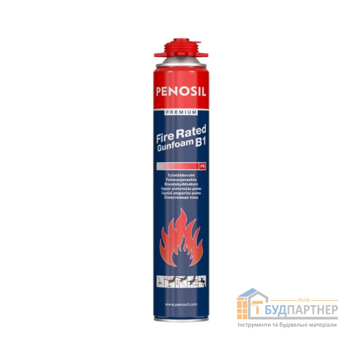 Вогнетривка монтажна піна Penosil Premium Fire Rated Gunfoam B1 (750 мл) - купити у Києві у Києві