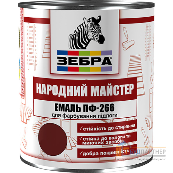 Емаль ПФ-266 Народний майстер №587 Боровик сосновий (Червоно-коричнева) 2,8 кг - купити у Києві у Києві