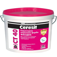Фарба акрилова структурна Ceresit CT 40 біла (10 л)