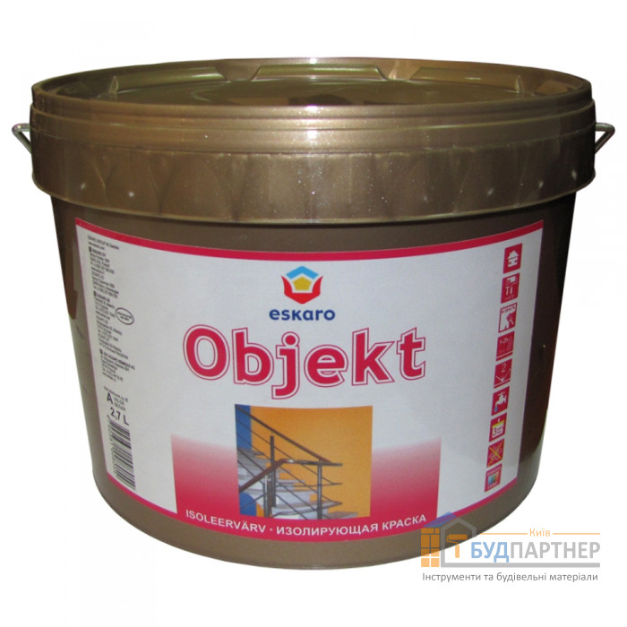 Фарба акрилатна Eskaro Objekt ізолює Глубокоматовая (2,7 л) - купити у Києві у Києві