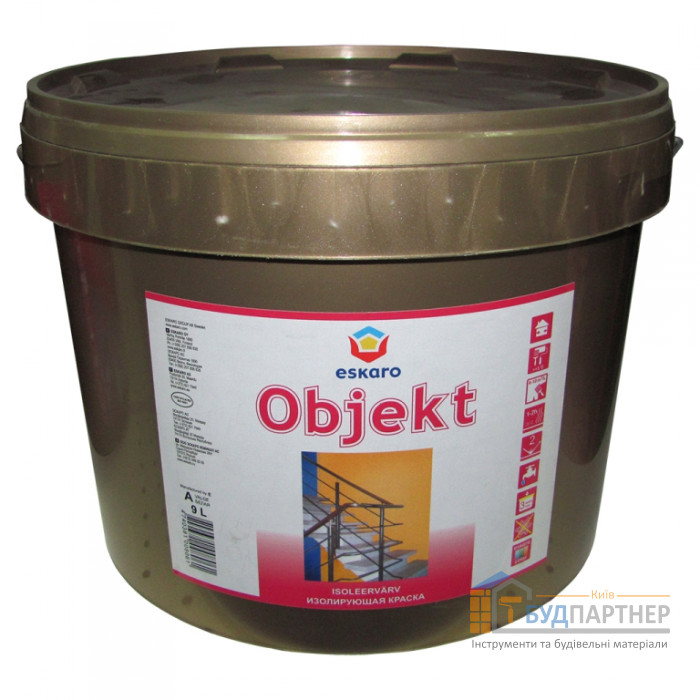Фарба акрилатна Eskaro Objekt ізолює Глубокоматовая (9 л) - купити у Києві у Києві