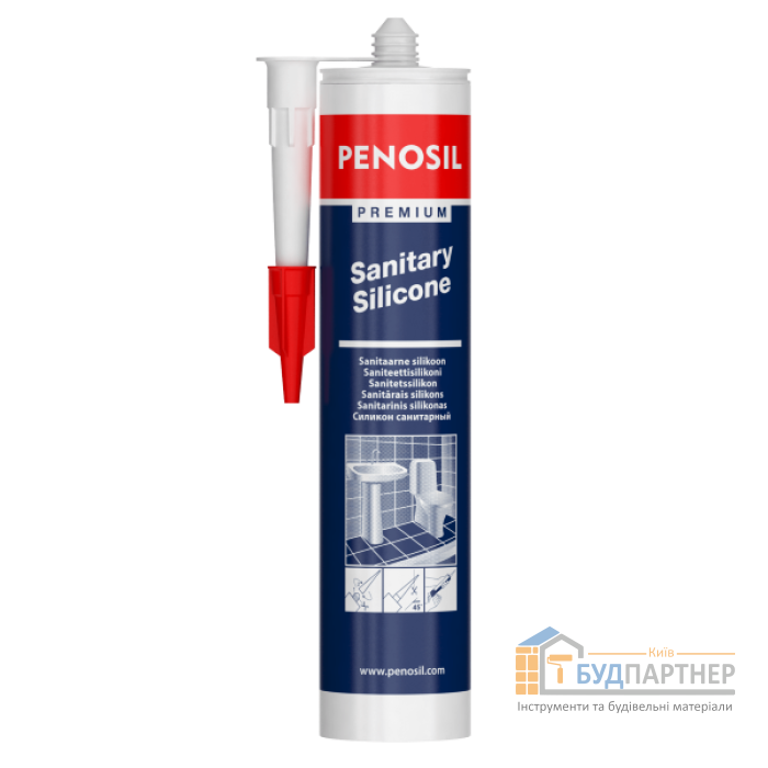 Герметик санітарний білий Penosil Premium - купити у Києві у Києві