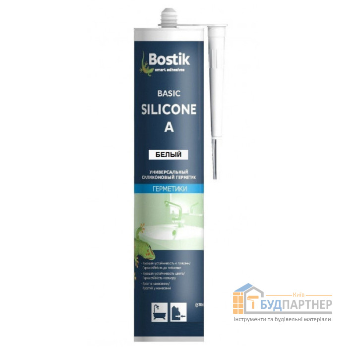 Силіконовий герметик Bostik Basik Silicone A білий (280 мл) - купити у Києві у Києві