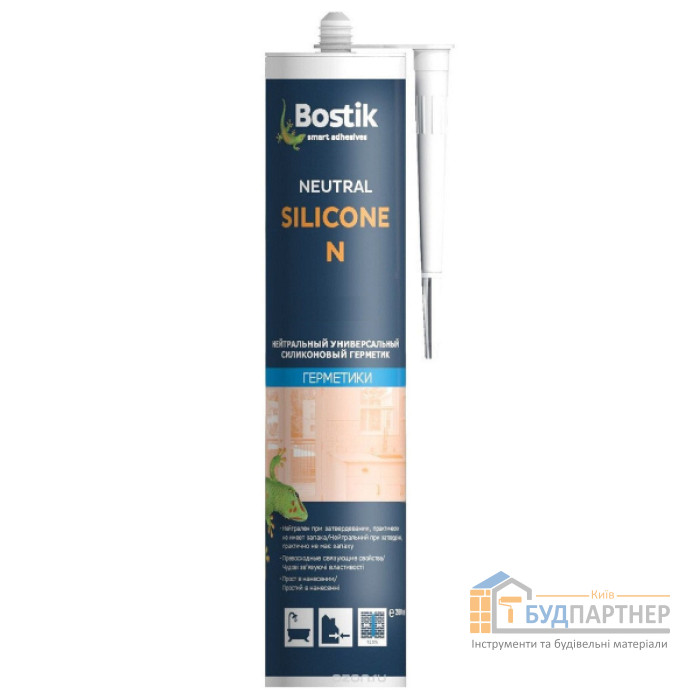Силіконовий герметик Bostik Neutral Silicone N білий (280 мл) - купити у Києві у Києві