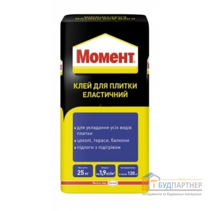 Клеюча суміш для плитки еластична Момент (25 кг) - купити у Києві у Києві