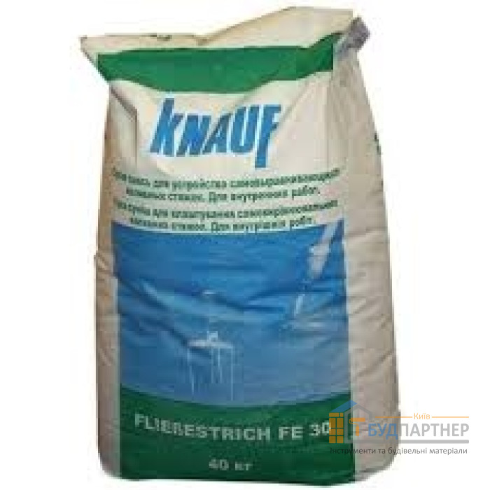 Суміш для підлоги Knauf Fliessestrich FE 30 (Кнауф Флісестріх ФЕ 30) 40 кг - купити у Києві у Києві