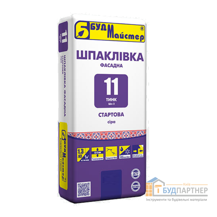 Суміш для шпаклювання цементна стартова БудМайстер ТИНК-11 (3 кг) - купити у Києві у Києві