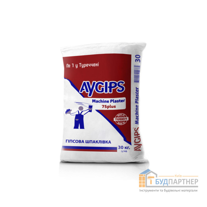 Штукатурка гіпсова машинного нанесення Aygips Machine Plaster 75plus 30 кг - купити у Києві у Києві