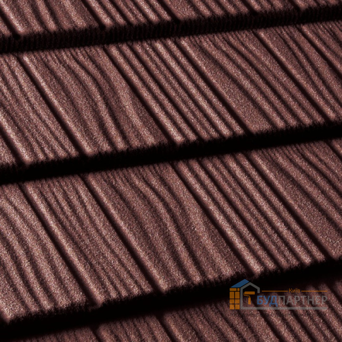 Металочерепиця композитна Queetile Shake Brown (1.175x0.42 м) - купити у Києві у Києві