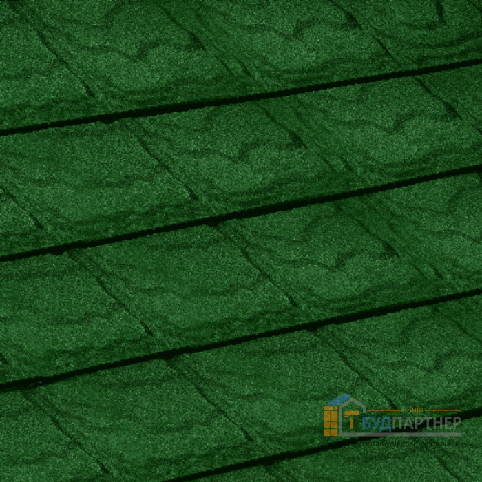 Металочерепиця композитна Queetile Slate Green (1.24x0.42 м) - купити у Києві у Києві