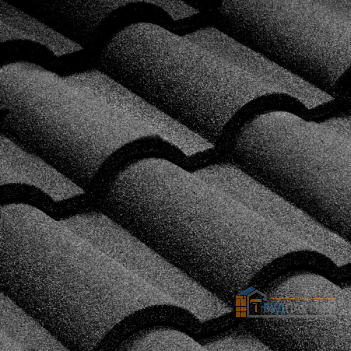 Металочерепиця композитна Queetile Verona Black (1.102x0.39 м) - купити у Києві у Києві