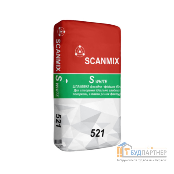 Шпаклівка фініш Scanmix S White 521 (5 кг) - купити у Києві у Києві