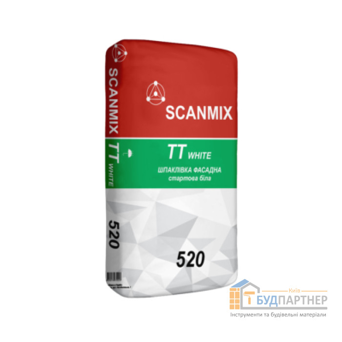 Шпаклівка старт Scanmix ТТ White 520 (біла) (25 кг) - купити у Києві у Києві