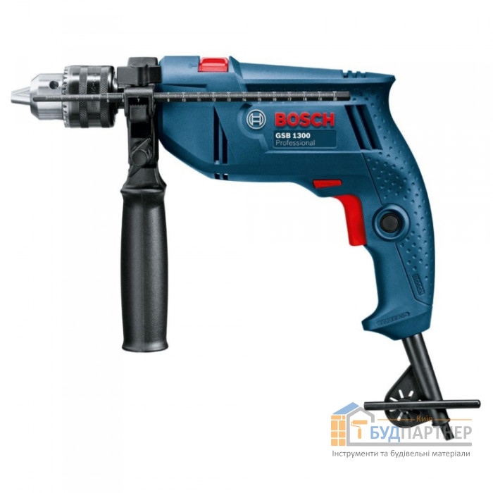 Дриль ударний Bosch GSB 1300 (550 Вт, 2700 об. / Хв., 41600 ударів в хвилину, з реверсом, 1,8 кг) - купити у Києві у Києві